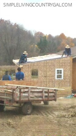 It took the simple-living Amish little time to complete the barn addition. 