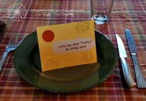 Handmade place settings for your thanksgiving dinner. Save money on thanksgiving dinner