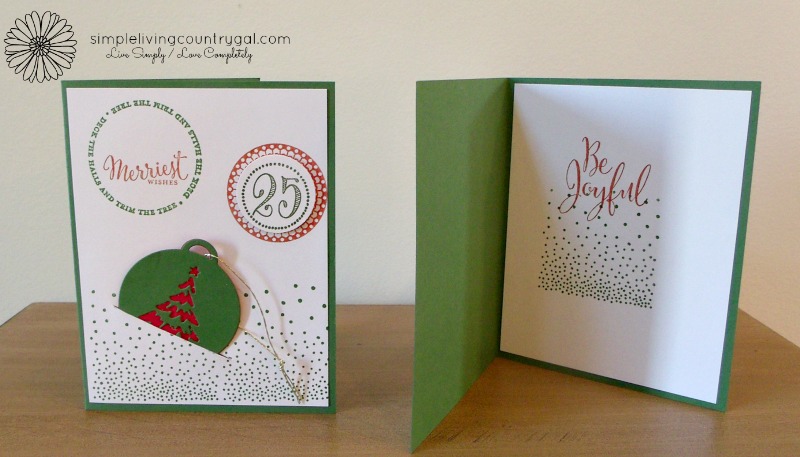 Handmade cards using paper and stamps from Stampin' Up. So easy and fun to put a personal touch on your holiday cards. 