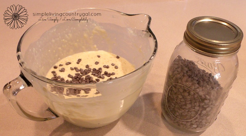 Adding chocolate chips to the batter can be a special treat