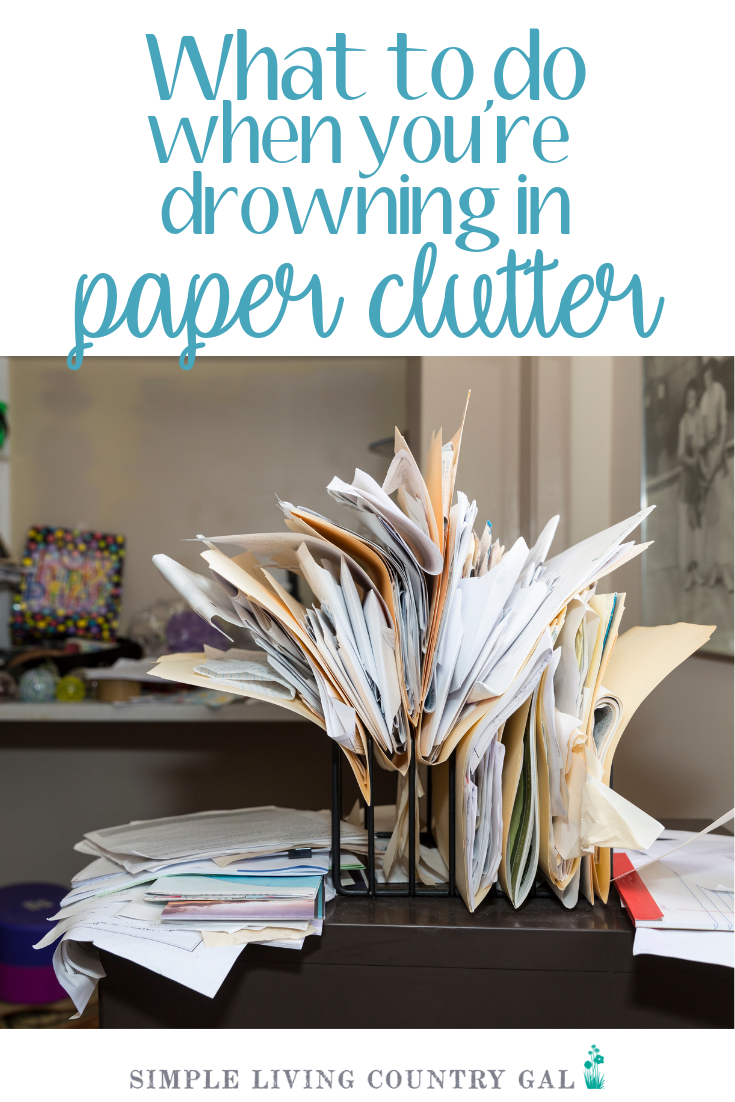 There is nothing more frustrating than paper clutter. Unless you have a system set into place it just keeps coming and coming. Use these tips to stop paper and set up a routine you can live with. #paperclutter #organizepapers #papers