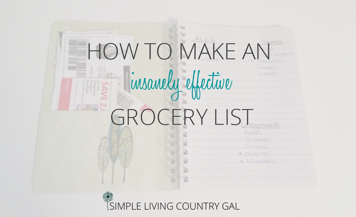 simple grocery list