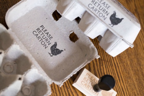 These egg carton stamps are a fun gift and they're totally hand made and custom made!