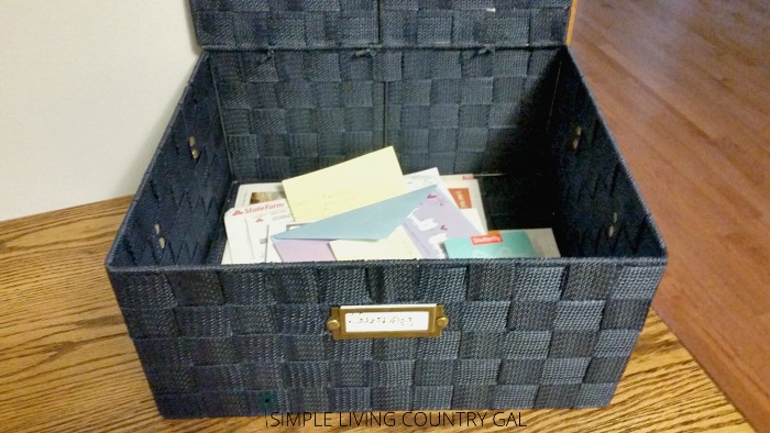 Stop clutter in your office by putting mail in a hinged box