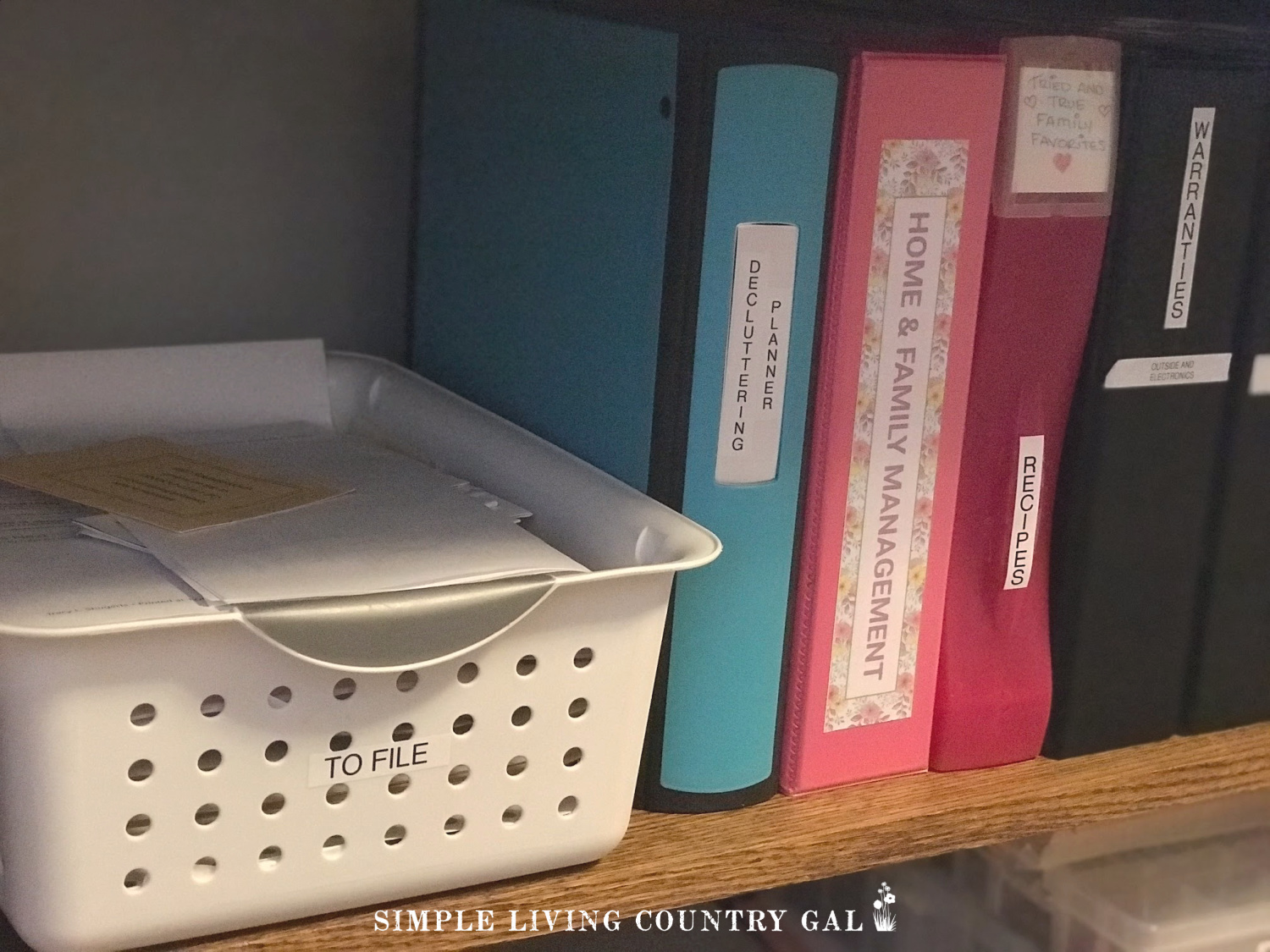 file basket used to organize paper clutter