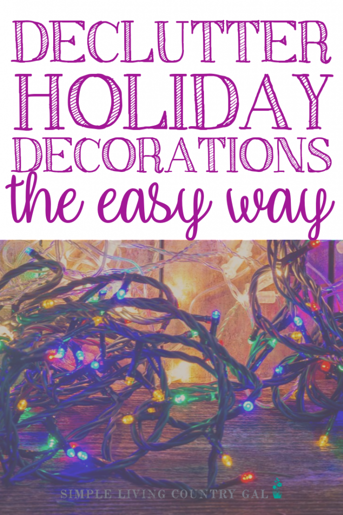 declutter holiday decorations