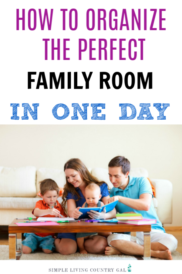 Are you ready to take back your family room again? Tired of stuff all over the furniture and floor? Well if you are ready to do this, then I am here to help! These are the exact steps I used to tackle my own family room and it has stayed clutter free ever since! #declutter #clutter #declutterfamilyroom #declutterandorganize