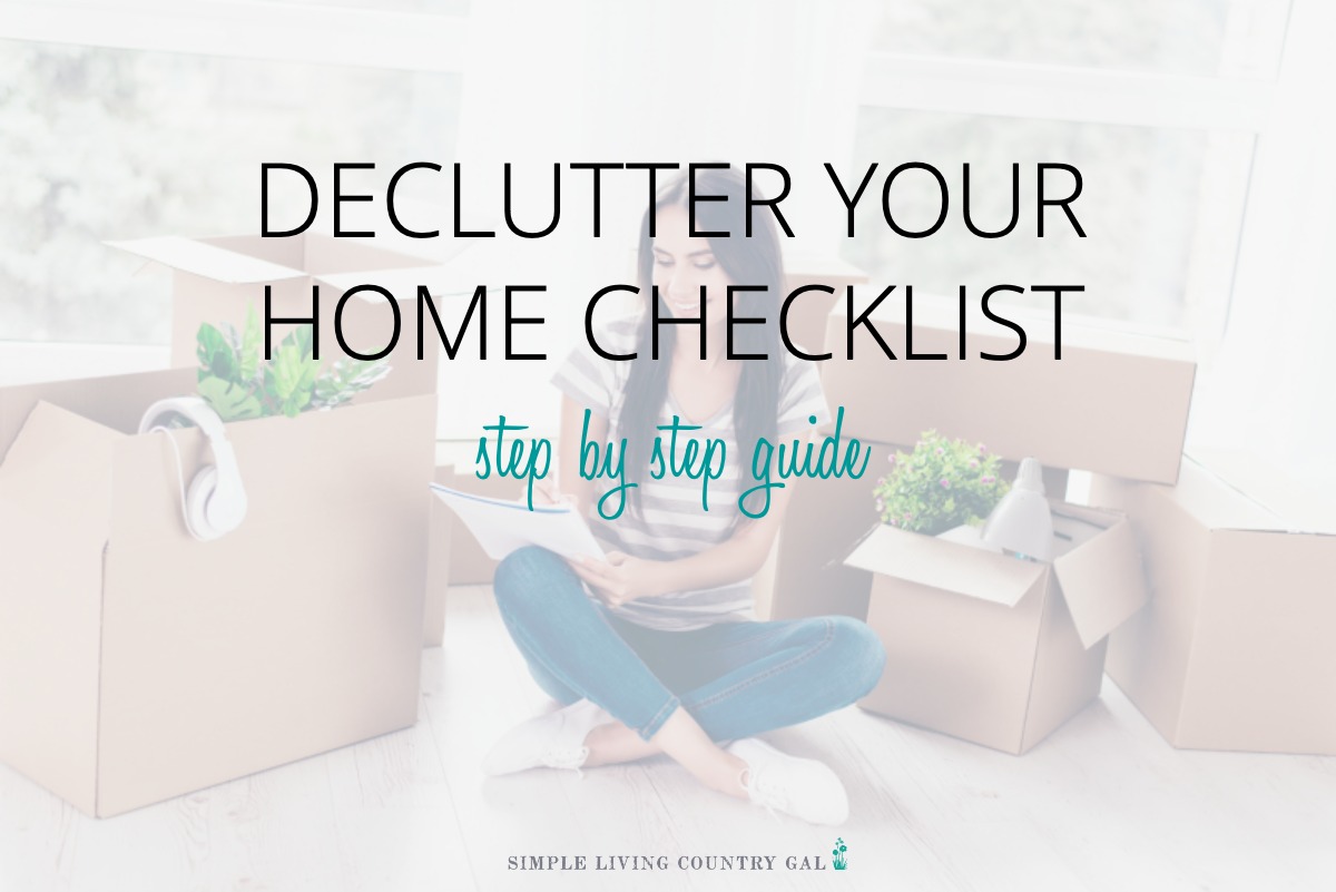 declutter living room checklist