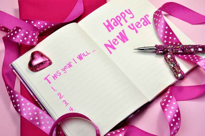 Make a New Year resolution list in your goal setting worksheet