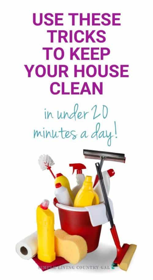 Keep A Clean House In Under 20 Minutes A Day Simple Living Country Gal