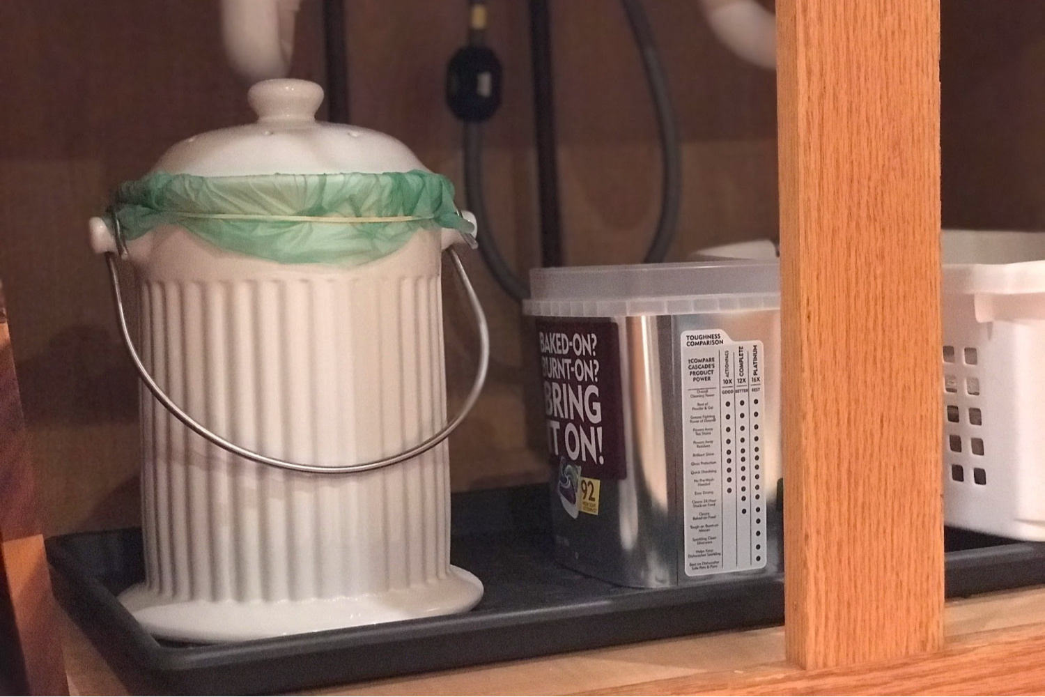 This under the sink compost bin is a great example of a gift for the simple life. 