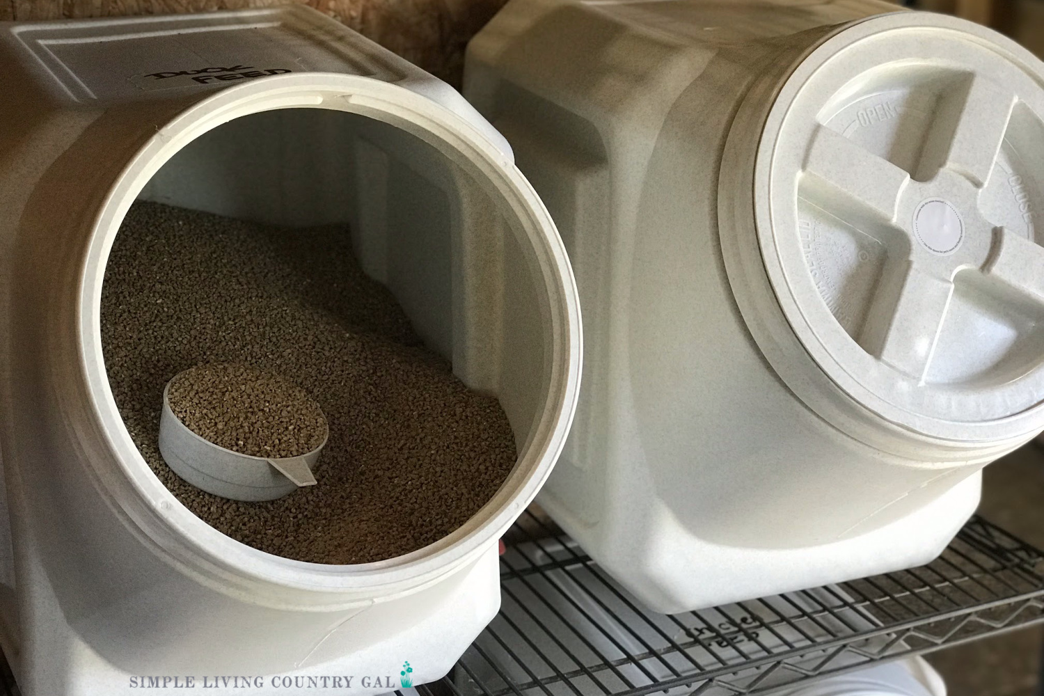 Simple living often means bulk buying and storing. A great gift for those living the simple life are heavy duty storage containers, like these for pet food. 
