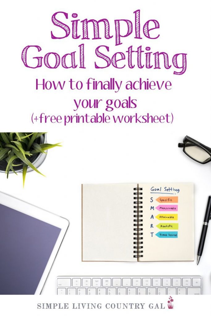 Simple goal setting with this free printable worksheet pdf