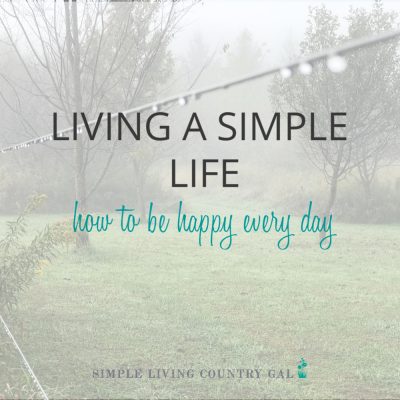 living a simple life