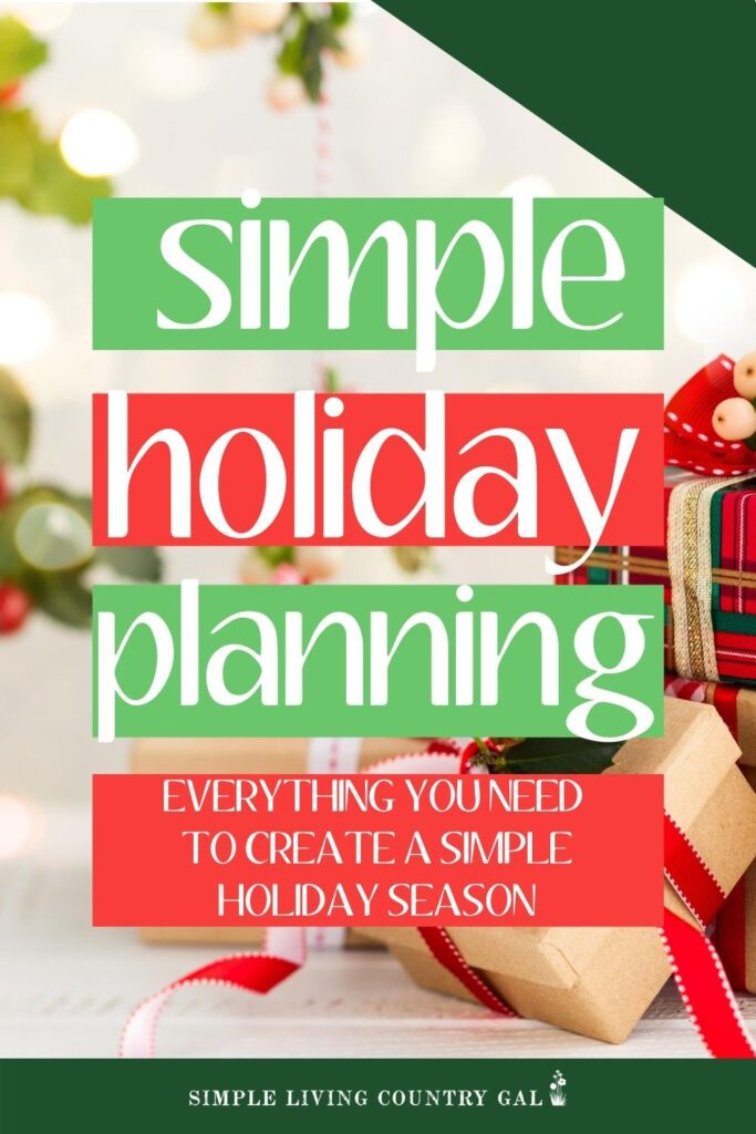 simple holiday planning