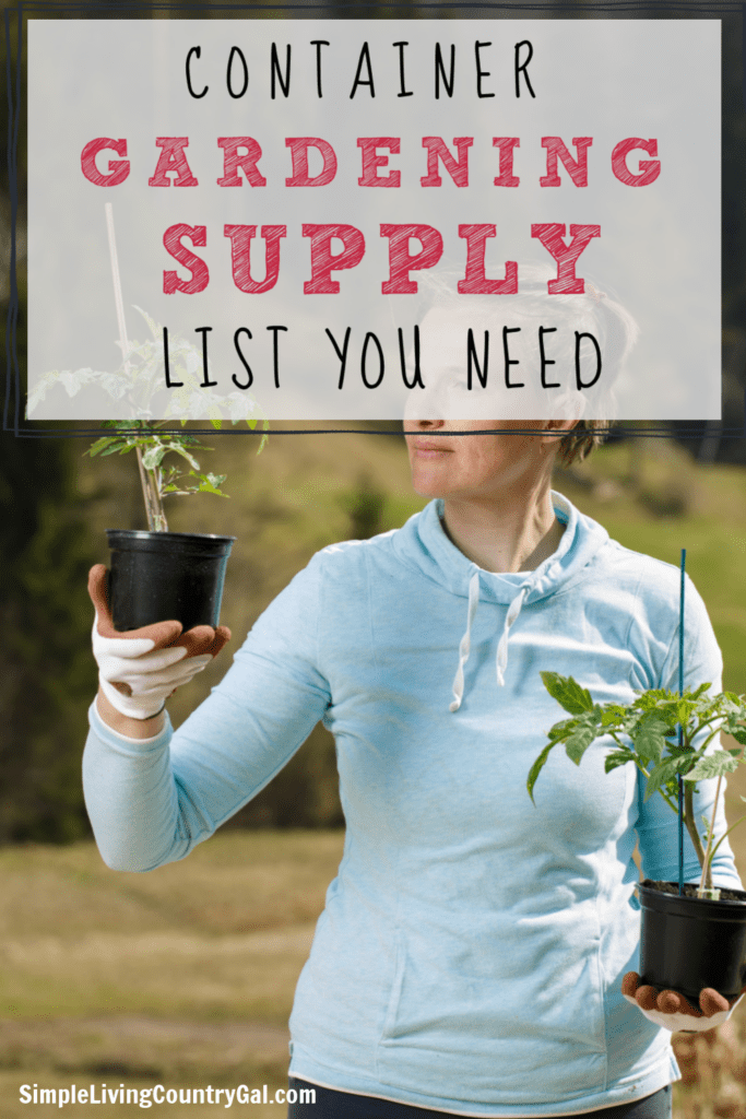 container gardening supply list