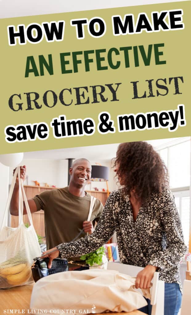 how to make a grocery list