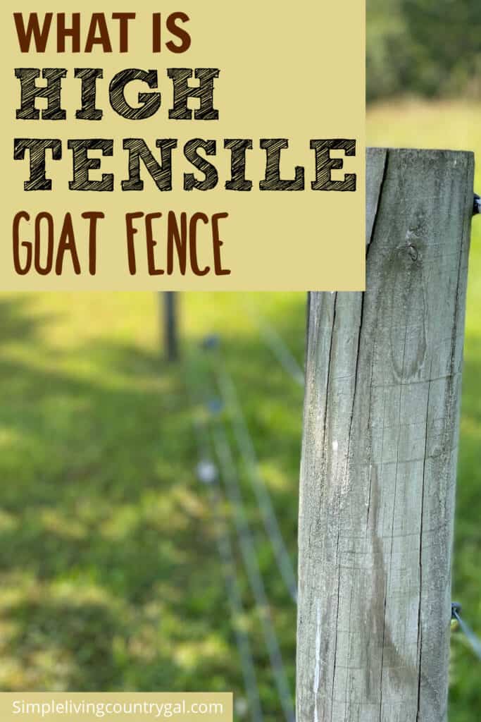 What is high tensile goat fence