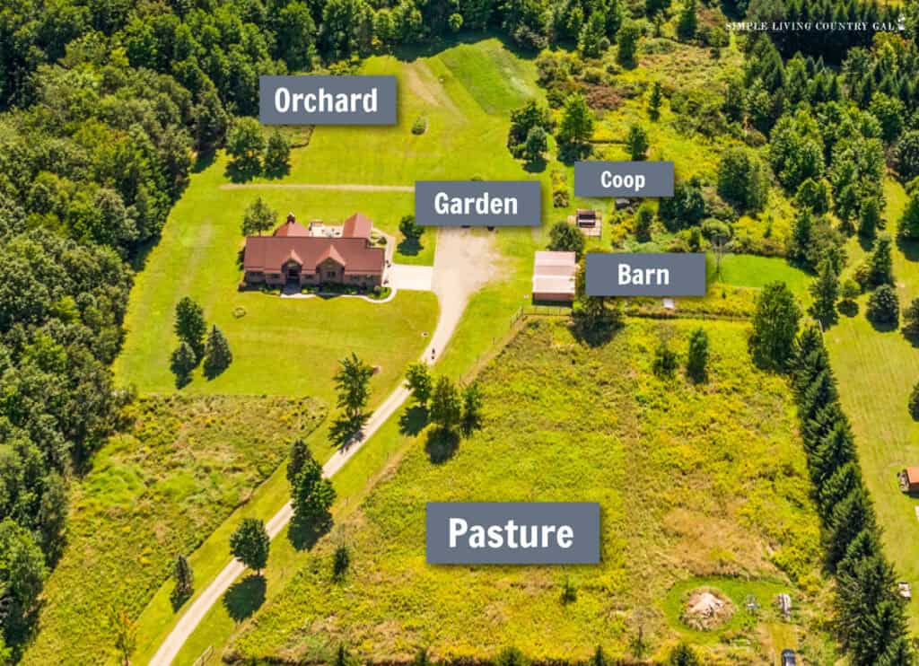 areal view of a home layout