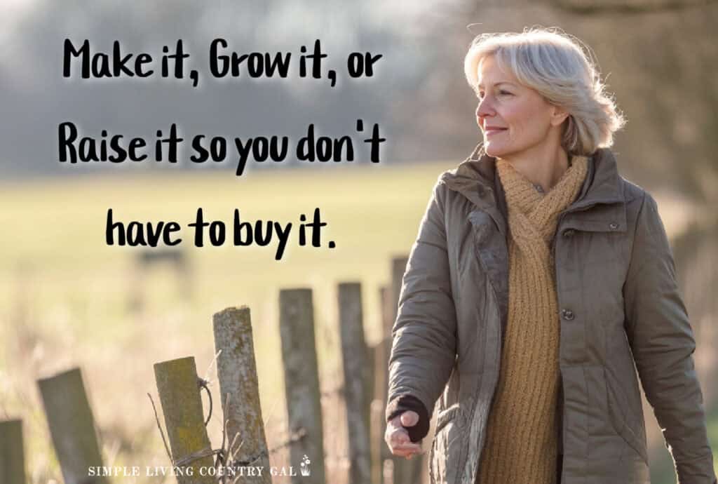 slcg quote_ make it, grow it, or raise it so you don't have to buy it.