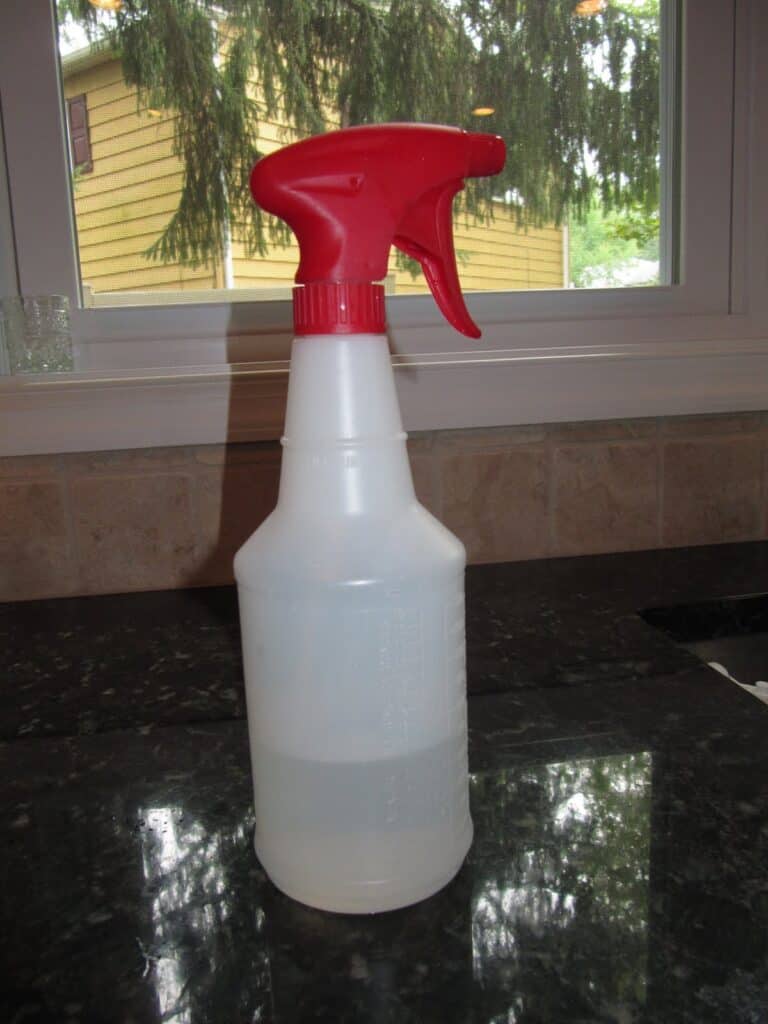 homemade granite cleaner in a spray bottle
