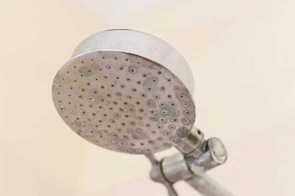 shower head with stains