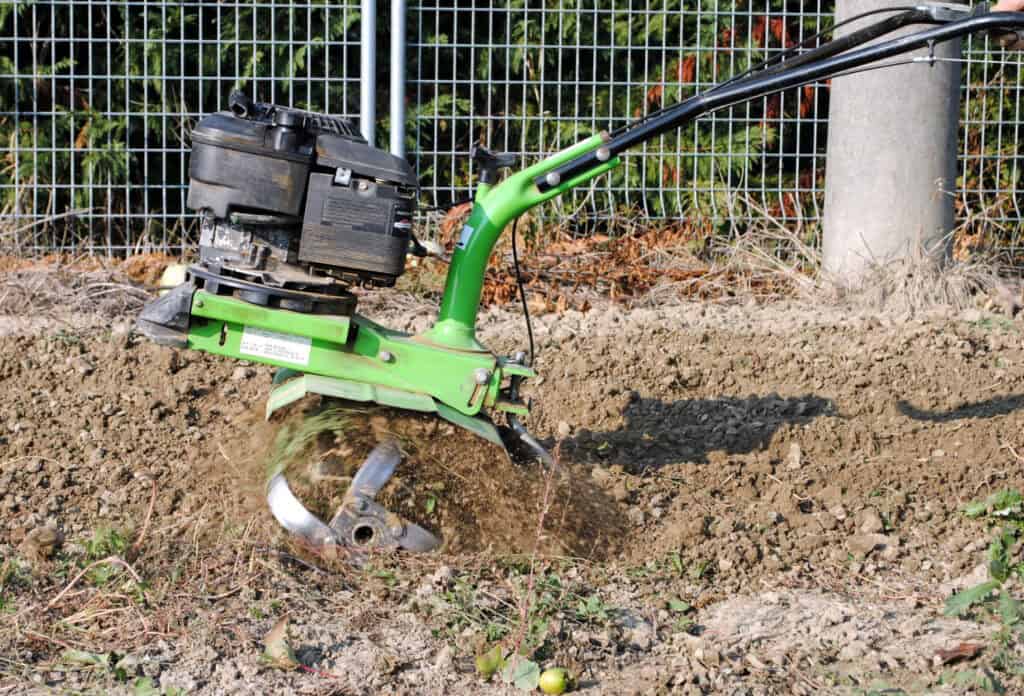 thumbnail image 2 of Manual Rotary Cultivator Tiller - Adjustable Stainless Steel Garden Tool For Soil Loosening 2 of 9
