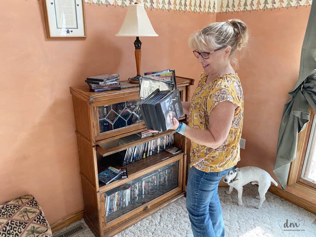 woman sorting dvds copy