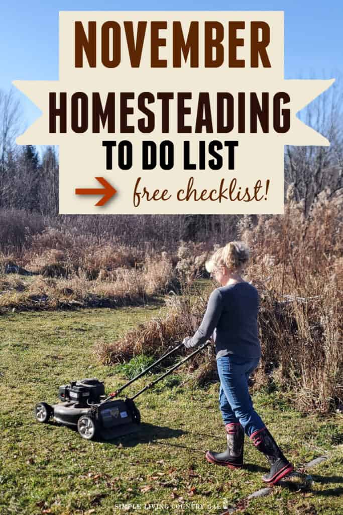 NOVEMBER HOMESTEADING TO-DO LIST