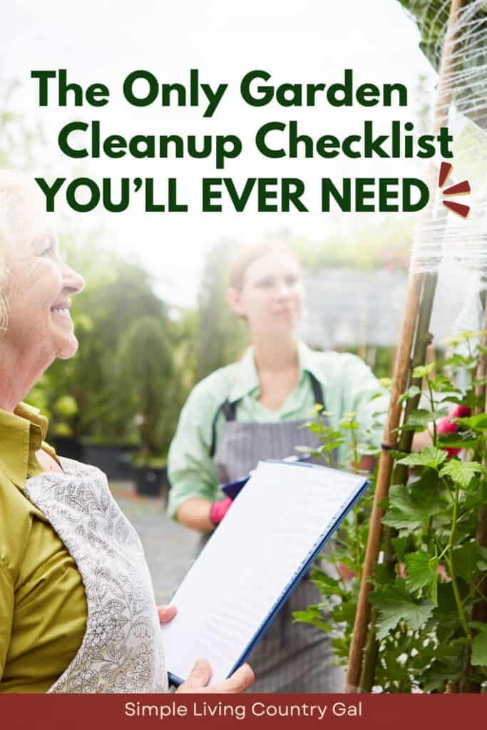 garden clean up checklist
