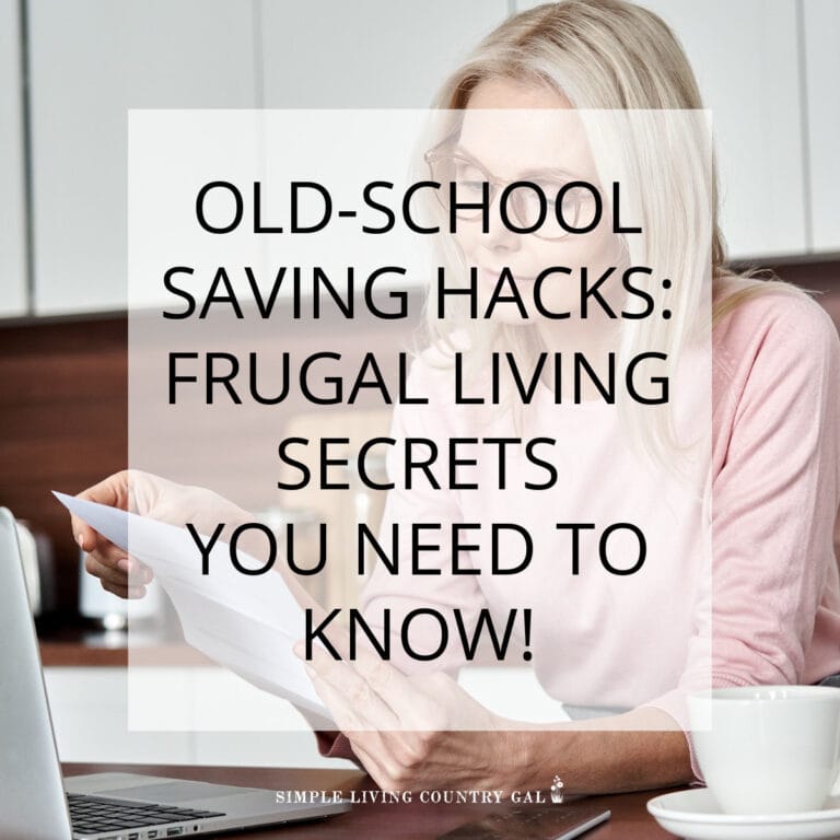 Old Fashioned Money Saving Tips