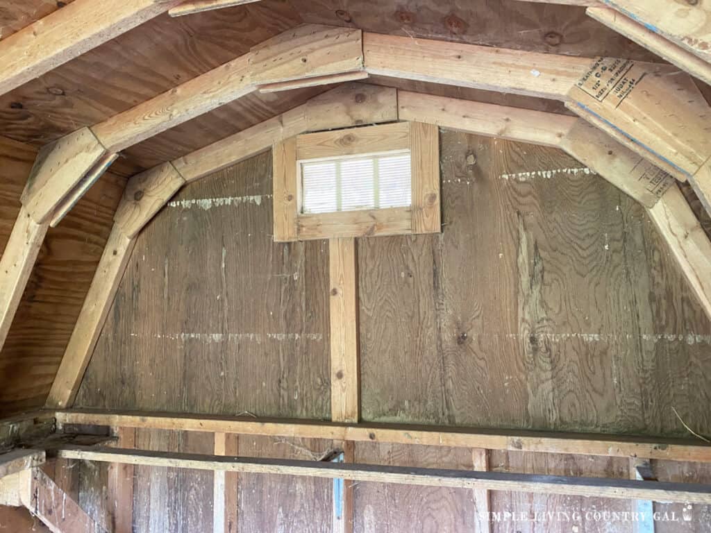 a vent in a chicken coop